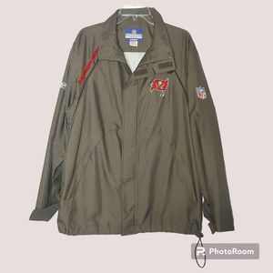 NFL Tampa Bay Buccaneers On Field Zip Jacket Men's Size Medium LOGO Green Reebok